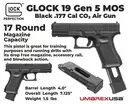 UMAREX 2255230 GLOCK 19 GEN5 MOS BLOWBACK CO2 AIRGUN 1.77 CAL STEEL BB                     