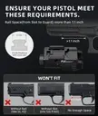 Linterna negro con Laser verde de 800 lumen recargable para pistola Glock y Riel Picatinny 