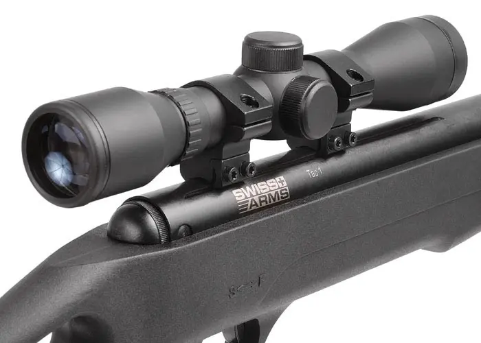 SWISS ARMS CYBERGUN 288728-US BARREL AIR RIFLE 4X32 SCOPE (BLACK)