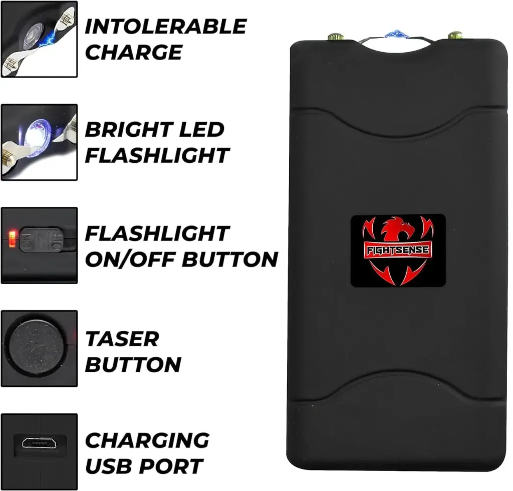 FIGHTSENSE FS-10BK BLACK STUN GUN  