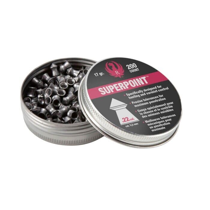 [723364300400] RUGER 2230040 PELLETS 5.5-.22 CAL SUPERPOINT                                           