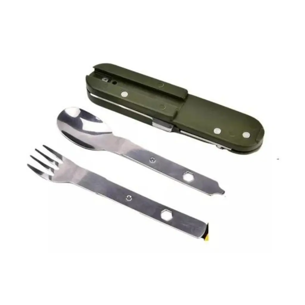 MULTIUSO CUBIERTOS CUCHARA TENEDOR (VERDE)