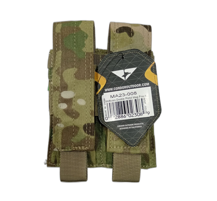 [022886023089] CONDOR MA23-008 MULTICAM DOUBLE PISTOL MAG POUCH