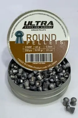 [7453071221844] ULTRA UR5.5MM .22 CAL ROUND PELLETS 250PCS  