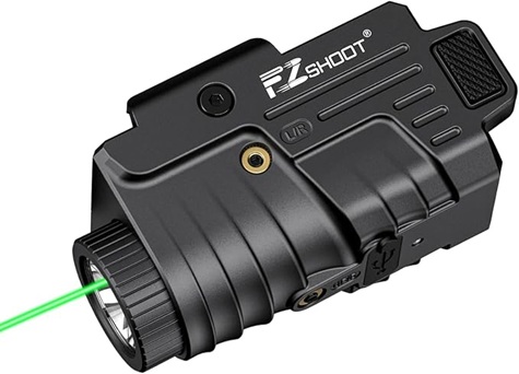 FZ SHOOT LINTERNA NEGRO, LASER VERDE GLOCK RIEL PICATINNY