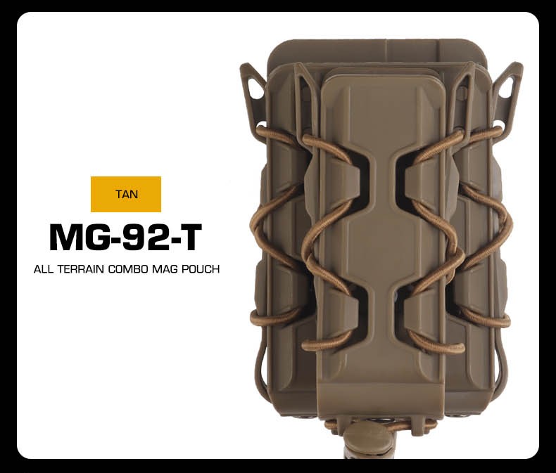 [45651516492] Wosport MG-92T All terrain Combo Mag Pouch Tan 