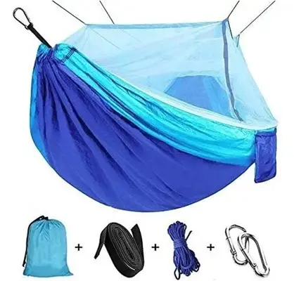 [496856496467] HAMMOCOK CON MOSQUITERO VERDE/AZUL                          