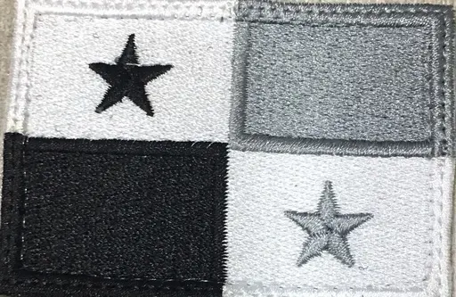 PARCHE BANDERA PANAMA 5CM X7 CM GRIS NEGRA