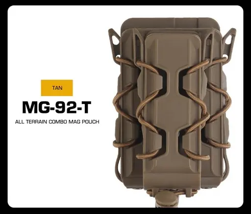 [45651516492] Wosport MG-92T All terrain Combo Mag Pouch Tan 