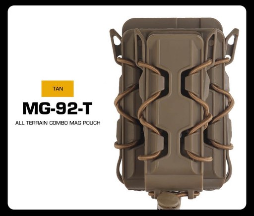 [45651516492] Wosport MG92T All terrain Combo Mag Pouch Tan 